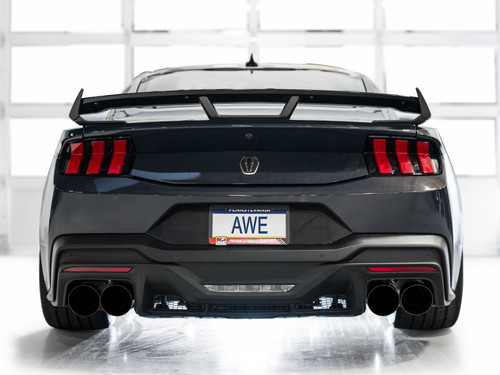 AWE 2024 Ford Mustang Dark Horse S650 RWD Track Edition Cat-Back Exhaust w/ Quad Diamond Black Tips