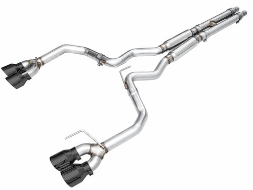 AWE 2024 Ford Mustang GT Fastback S650 RWD Track Edition Cat-Back Exhaust w/ Quad Diamond Black Tips