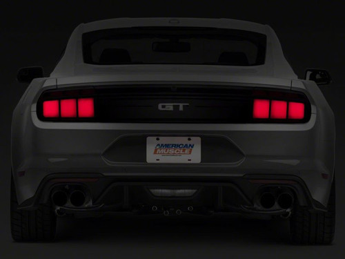 Raxiom 15-23 Ford Mustang Profile LED Tail Lights Gloss Black Housing- Red Lens