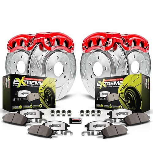Power Stop 07-11 Ford Mustang Front and Rear Z26 Street Kit w/Cals