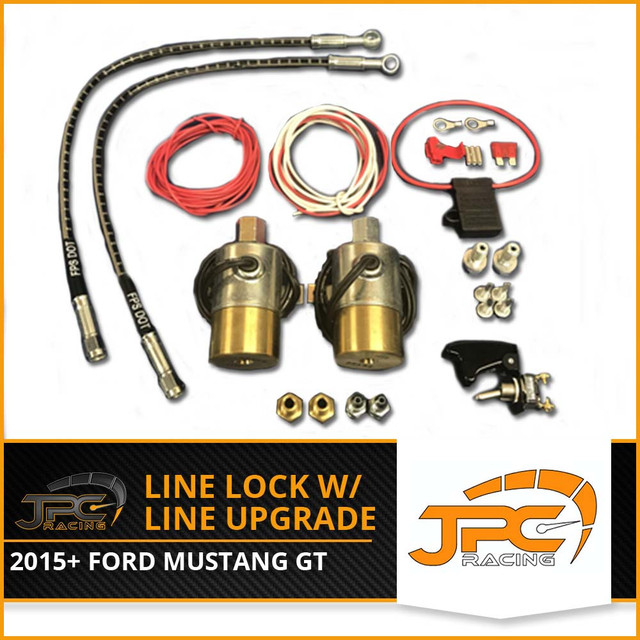 JPC- 2015-up Mustang S550 Line Lock Kit w/ Stainless Steel Brake Line Upgrade 