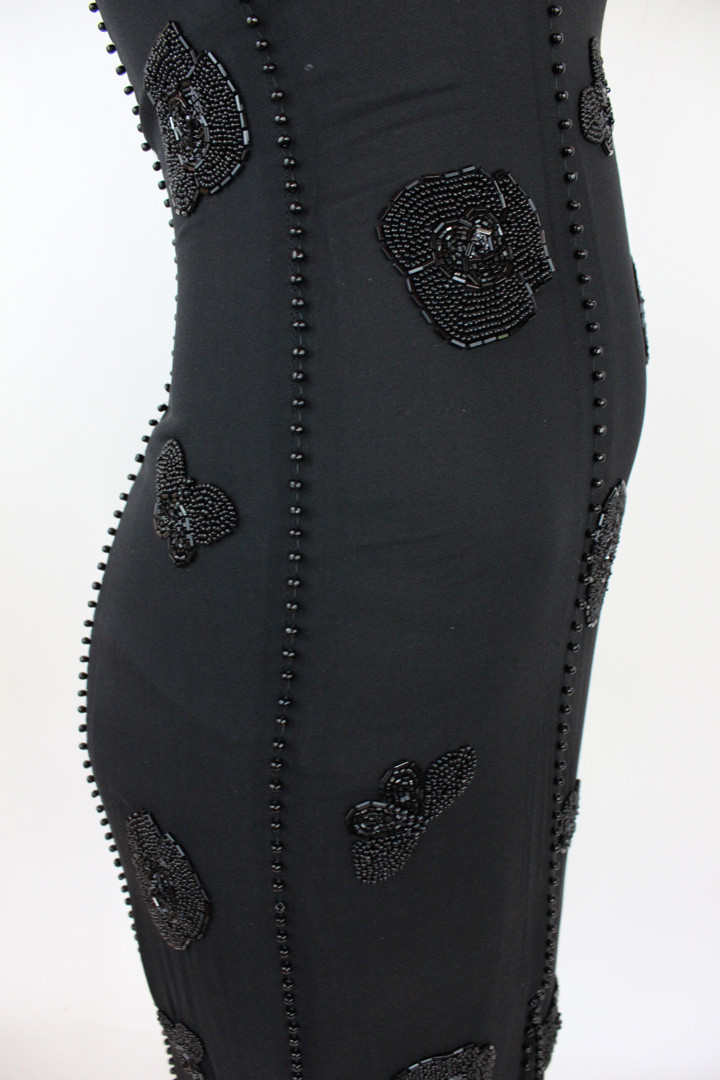 beaded dress black