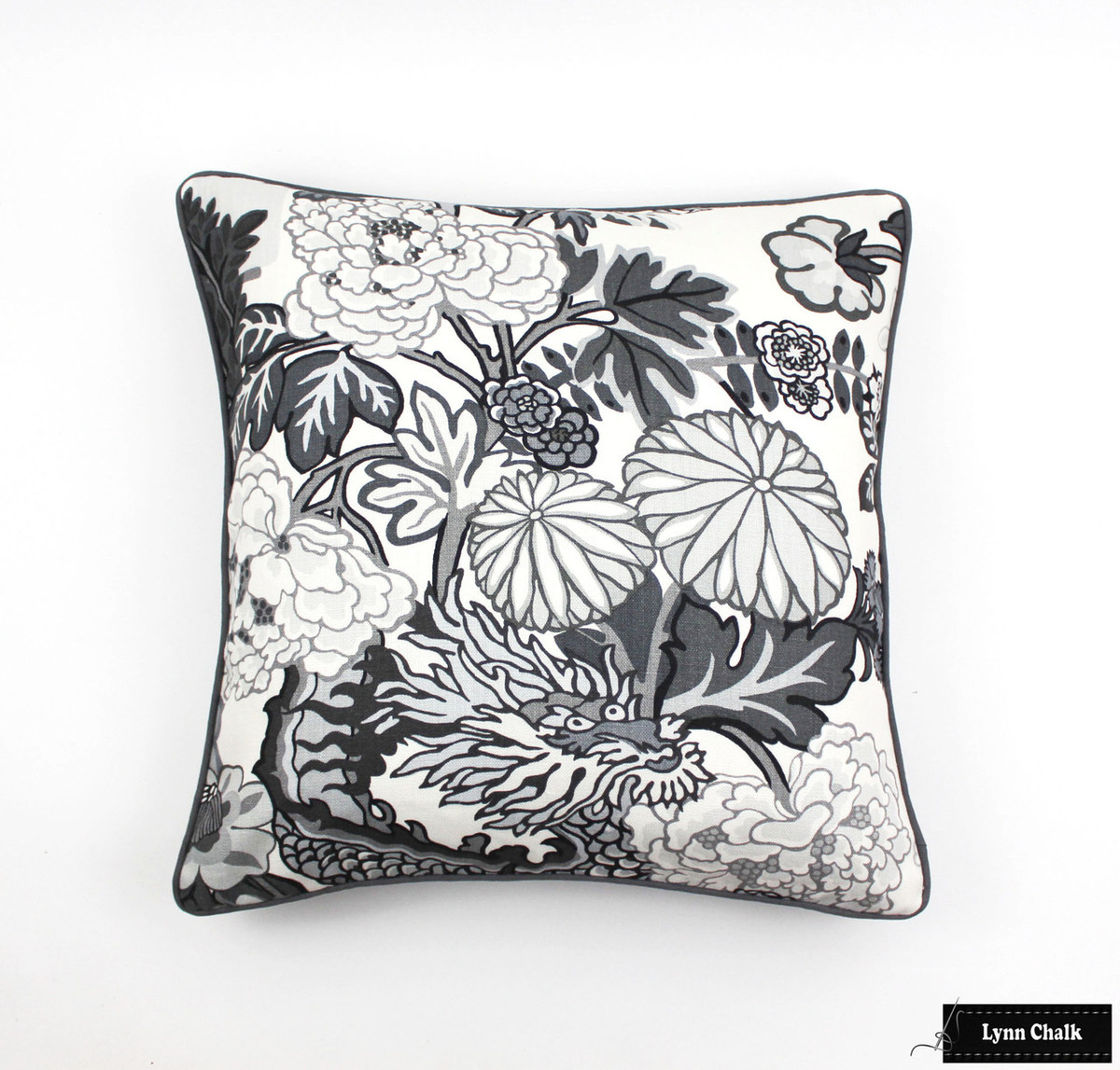 Pillow In Schumacher Chiang Mai Dragon Smoke