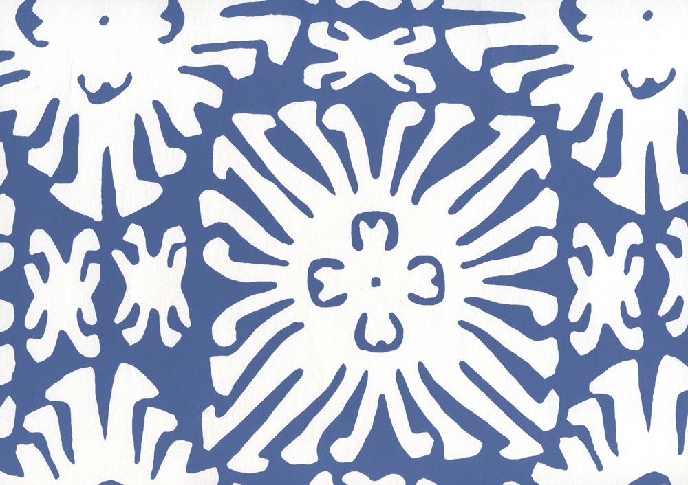 Quadrille China Seas Sigourney Reverse Small Scale Wallpaper Royal Blue On White 2485wp 13