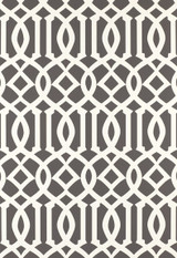 Schumacher Imperial Trellis Charcoal Wallpaper 5003361 (Priced and Sold as 9 Yard Double Roll) 