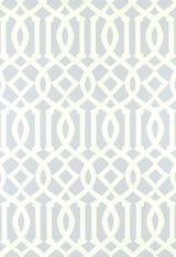 Schumacher Imperial Trellis Soft Aqua Wallpaper 5003363 (Priced and Sold as 9 Yard Double Roll)