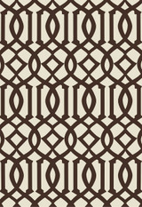 Schumacher Imperial Trellis II Java/Cream Wallpaper 5005803 (Priced and Sold as 9 Yard Double Roll)