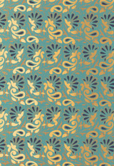Schumacher Rampura Wallpaper Turquoise 5005343 (Priced and Sold as 9 Yard Double Roll)