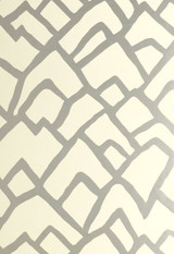 Schumacher Zimba Wallpaper Silver  5003300 (Priced and Sold as 10 Yard Double Roll)