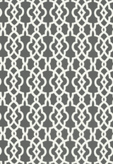 Schumacher Summer Palace Fret Wallpaper Smoke 5005141 (Priced and Sold as 9 Yard Double Roll)