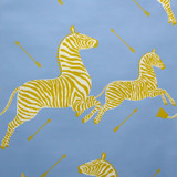 Scalamandre Zebras Wallpaper Periwinkle Blue - 2 Roll Minimum Order