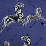 Scalamandre Zebras Wallpaper Denim - 2 Roll Minimum Order