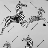 Scalamandre Zebras Wallpaper Silver - 2 Roll Minimum Order