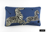 Roman Shade in Scalamandre Zebras  (Shown in Denim)