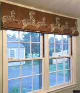 Double Wide Roman Shade in Safari Brown
 
 
