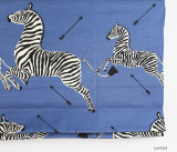 Roman Shade in Scalamandre Zebras  (Shown in Denim)