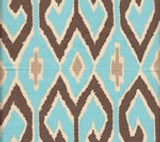 Quadrille Aquarius Turquoise/Brown with Beige on Cream - Contact me to confirm stock is available before ordering  