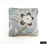 Hothouse Flowers in Mineral Pillow with Self welting (18 X 18)