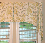 Custom Tapered Box Pleated Valance by Lynn Chalk in Galbraith & Paul Birds. (Photos by client)