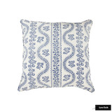 Sister Parish Dolly Blue Pillow with Self Welt