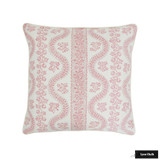 Sister Parish Dolly Pink Pillow with White Welting