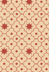 Martyn Lawrence Bullard for Schumacher Wallpaper Taj Trellis in Pomegranate (Priced and Sold as 9 Yard Double Roll)