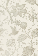 Schumacher Bali Vine Wallpaper Platinum 5005000 (Sold as one full panel  87.75" X 54 " wide (Total of 2.44 yard panel)