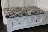 Custom Cushion by Lynn Chalk in Holly Hunt Insigna Cream/Iron 124/03 (41.5"L X 19.5"W X 2")