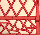 LYFORD TRELLIS  6020W 04 Beige Tangerine Red Merlot on Cream