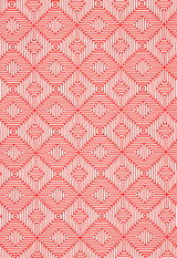 Trina Turk for Schumacher Amazing Maze Indoor/Outdoor in Coral 65324