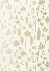 Schumacher Modern Nature Collection Leaves Wallpaper in Platinum 5005020 (Priced and Sold as 8 Yard Double Roll)