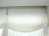 Casual Roman Shades in Kravet Linen - Dublin in Bleach by Lynn Chalk.