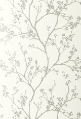 Schumacher Twiggy Wallpaper in Silver 5003340 (Priced and Sold as 10 Yard Double Roll)