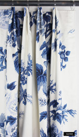  Schumacher Pyne Hollyhock Print Custom Drapes (shown in Indigo-comes in several colors)