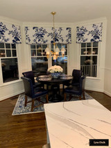  Schumacher Pyne Hollyhock Print Custom Drapes (shown in Indigo-comes in several colors)