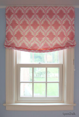 Relaxed Roman Shades in Christopher Farr Venecia in Hot Pink