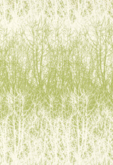 Schumacher Birches Wallpaper in Leaf/White