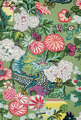 Schumacher Chiang Mai Dragon Jade Wallpaper 5001067 (Priced and Sold as 13.5 Yard Triple Roll)