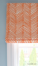 Roman Shade in Zig Zag in Orange