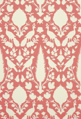 Schumacher Chenonceau Wallpaper Coral 5004125 (Priced and Sold as 9 Yard Double Roll)
