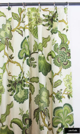 Schumacher Celerie Kemble Hothouse Flowers Custom Roman Shades (shown in Mineral-comes in other colors)