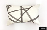Kelly Wearstler for Lee Jofa/Groundworks Channels Custom Pillows - (Shown in Taupe/Ivory)