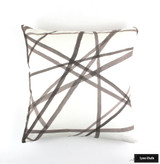Kelly Wearstler for Lee Jofa/Groundworks Channels Custom Pillows - (Shown in Taupe/Ivory)