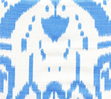 Quadrille Island Ikat Zibby Blue on White