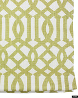 Schumacher Imperial Trellis Roman Shade in Citrine