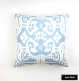 Quadrille China Seas Island Ikat Custom Pillows (Shown in Zibby Blue - Comes in many colors)