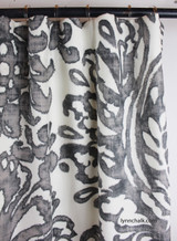 Schumacher Tremezzo Damask Custom Drapes in Graphite (Also comes in Caspian)