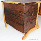 Custom Hand Carved Walnut Desk with Live Edge by Scott Clarke