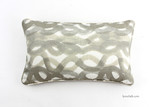 Christopher Farr Knife Edge Pillows in Fathom (shown in Smoke Lumbar 12 X 20)