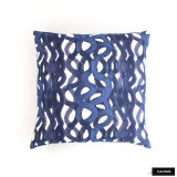 Christopher Farr Knife Edge Pillows in Fathom (shown in Smoke Lumbar 12 X 20)